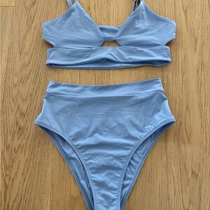 Free people Tavik Light Blue Bikini Set